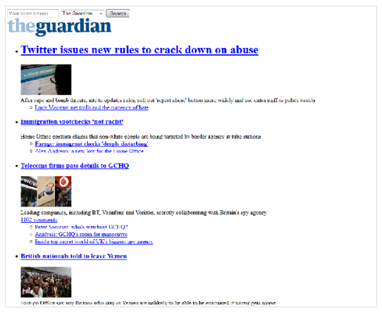 Página web sin CSS